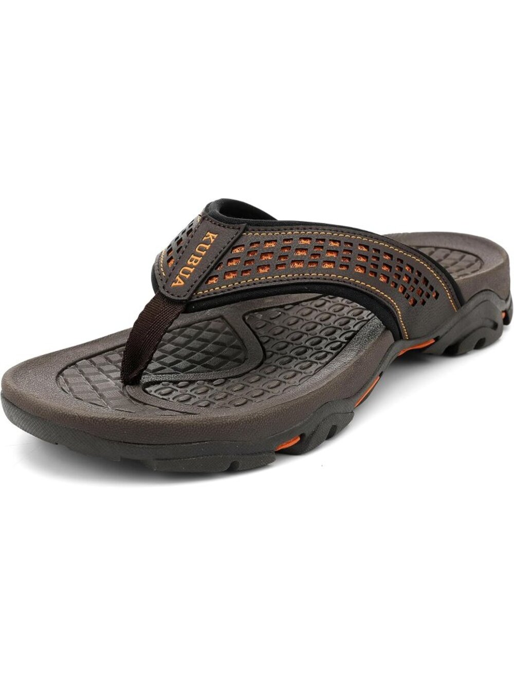 Men's Dark Brown Beach Flip-Flops Water Sandals Outdoor Athletic Thong
